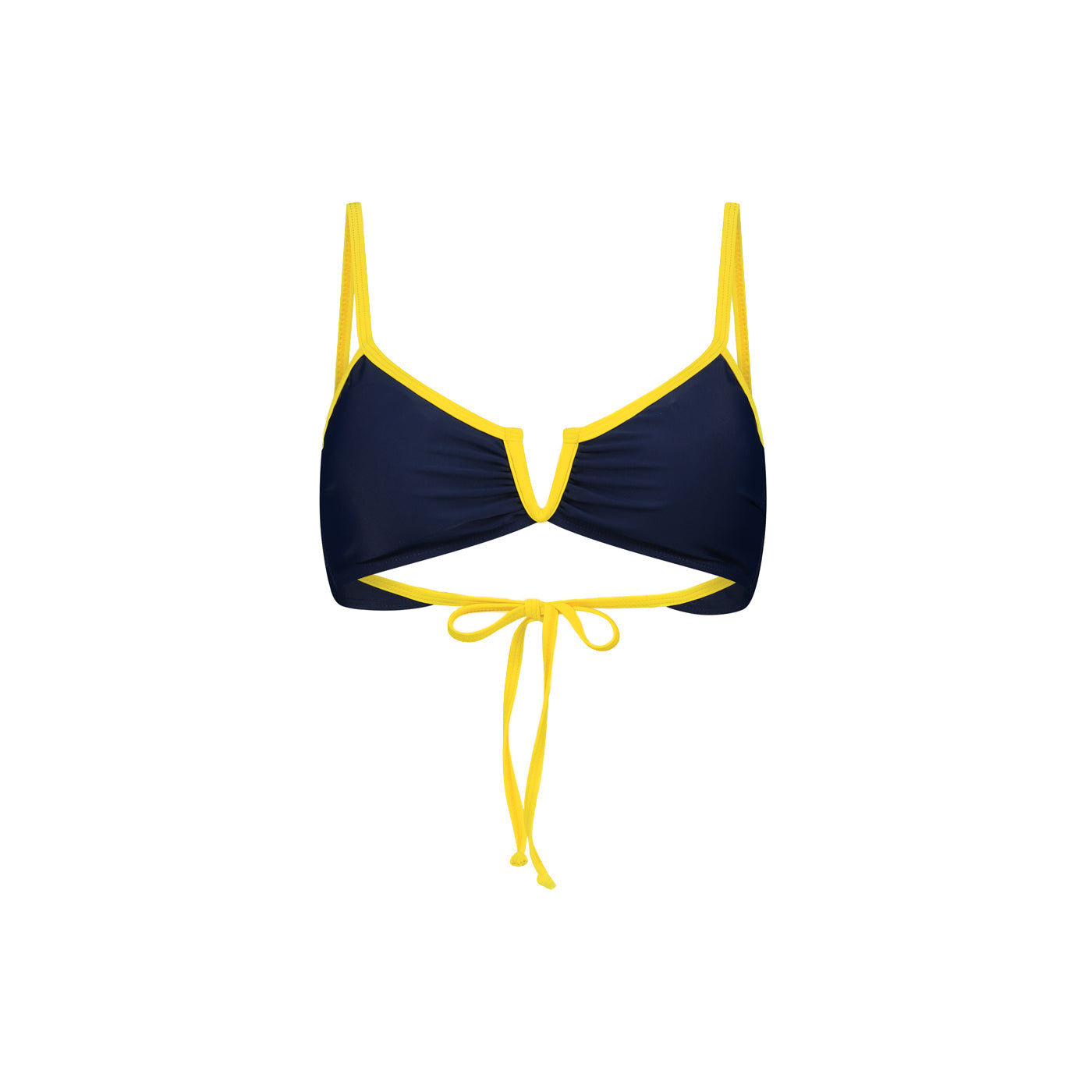 Blue Contrast Bikini Top