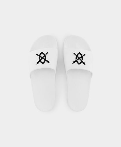 White Reslider Sandals