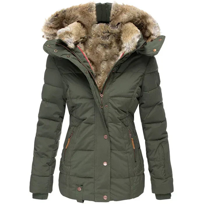 Cappotto Invernale Caldo con Fodera in Pelliccia