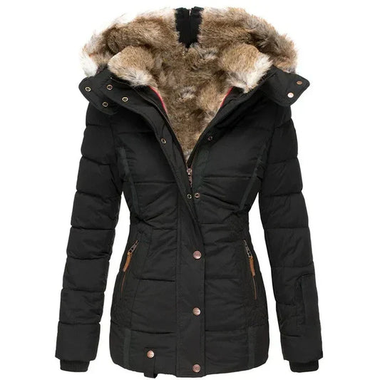 Cappotto Invernale Caldo con Fodera in Pelliccia