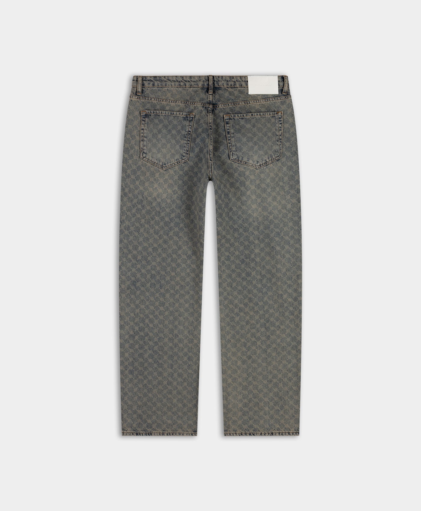 Seal Beige Faded Monogram Amba Jeans