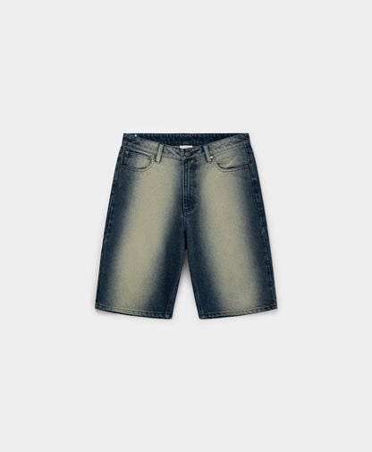 Bleached Denim Blue Shorts