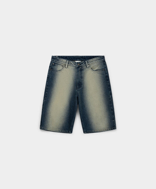 Bleached Denim Blue Shorts