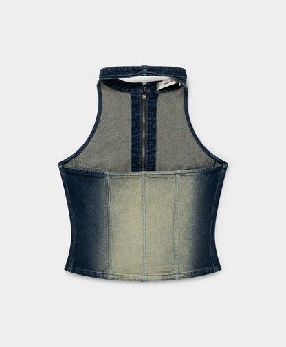 Bleached Denim Blue Top