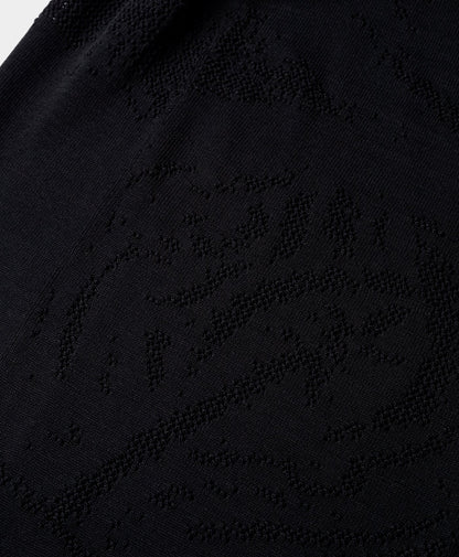Black Braided Long Cardigan