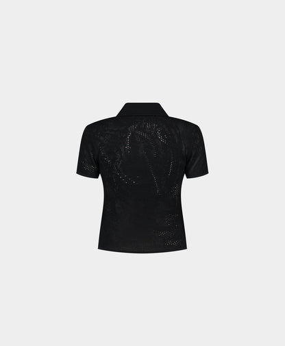 Black Braided Polo