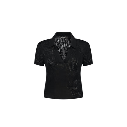 Black Braided Polo
