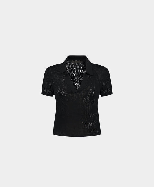 Black Braided Polo