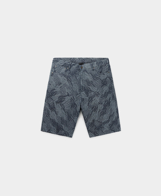 Camo Monogram Jeans Shorts