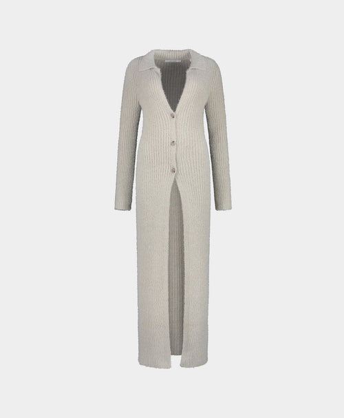Ultimate Grey Fluffy Long Cardigan