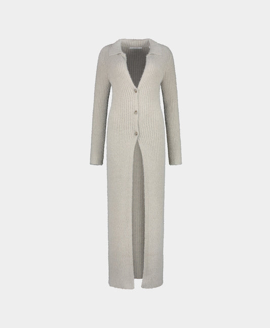 Ultimate Grey Fluffy Long Cardigan