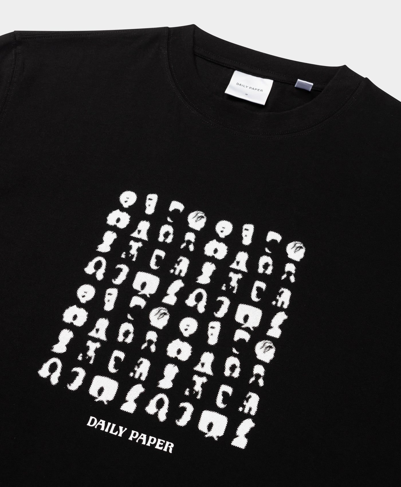 Black Hair Grid T-Shirt