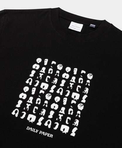Black Hair Grid T-Shirt