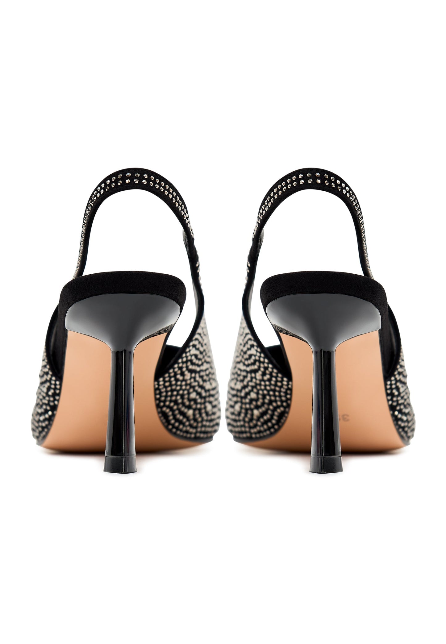 Jewel Suede High Heeled Pumps Samantha - Black