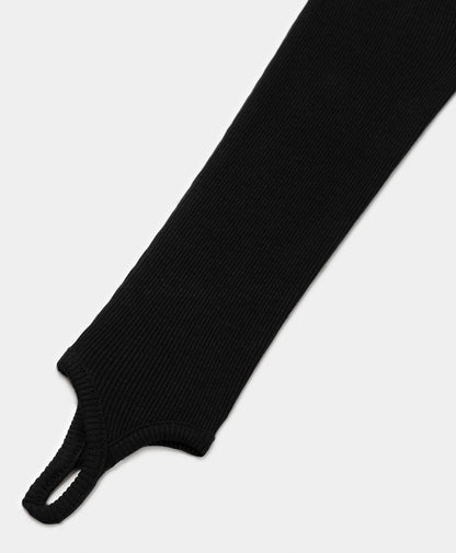 Black Logo Rib Top