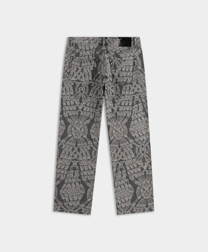 Grey Macrame Amba Jeans