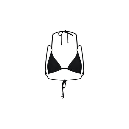 Black Metal Shield Bikini Top