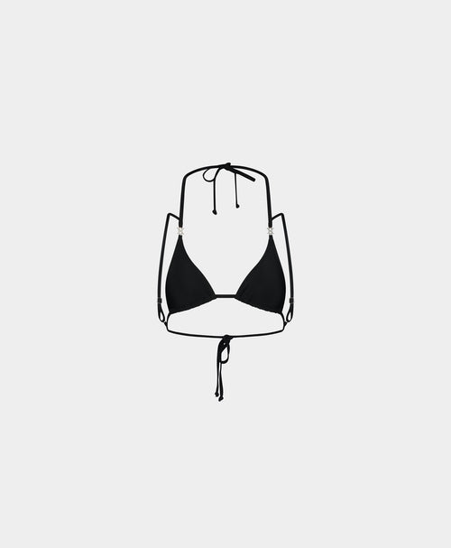 Black Metal Shield Bikini Top