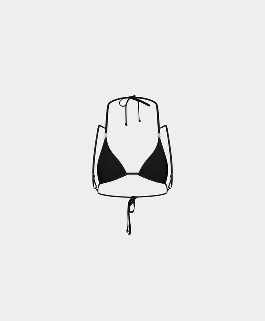 Black Metal Shield Bikini Top