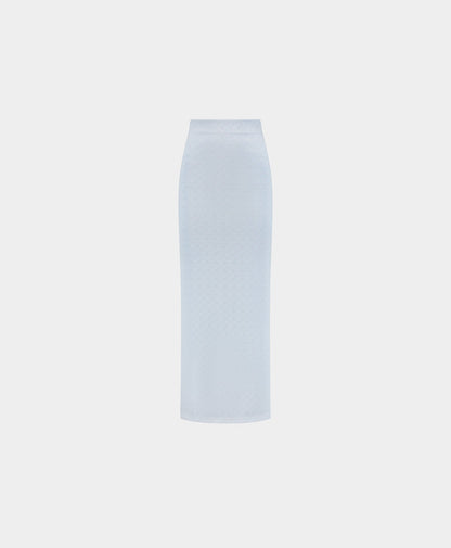 Subdued Blue Monogram Maxi Skirt