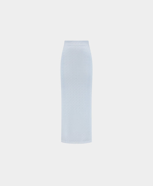 Subdued Blue Monogram Maxi Skirt