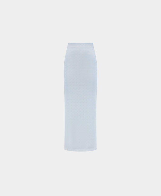 Subdued Blue Monogram Maxi Skirt