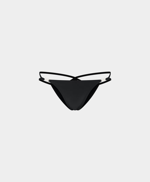 Black Metal Shield Bikini Bottom