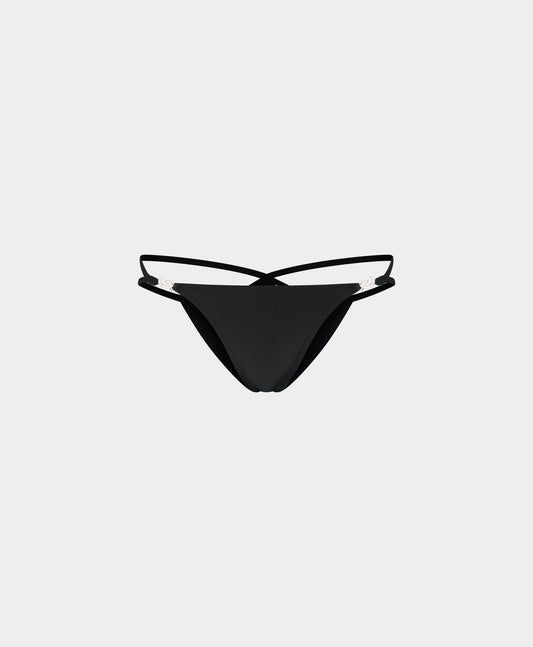Black Metal Shield Bikini Bottom