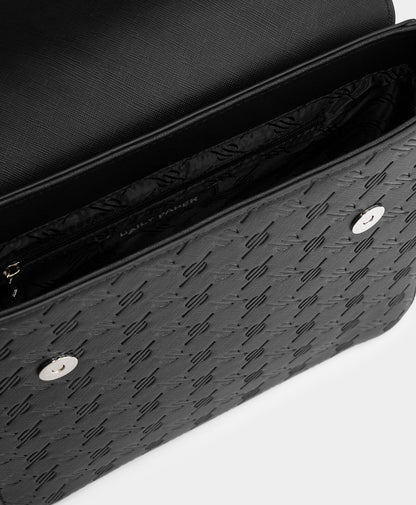 Black Myshus EMB Monogram Bag