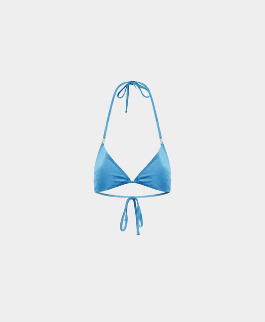 Blue Velvet Bikini Top