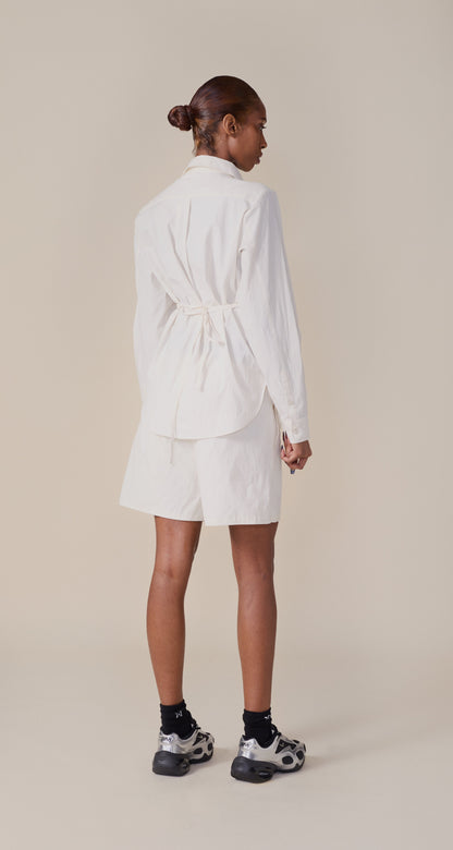 Gardenia Monogram Button-up Shirt