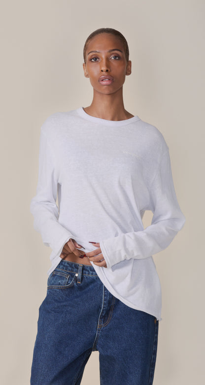 White Slub Longsleeve