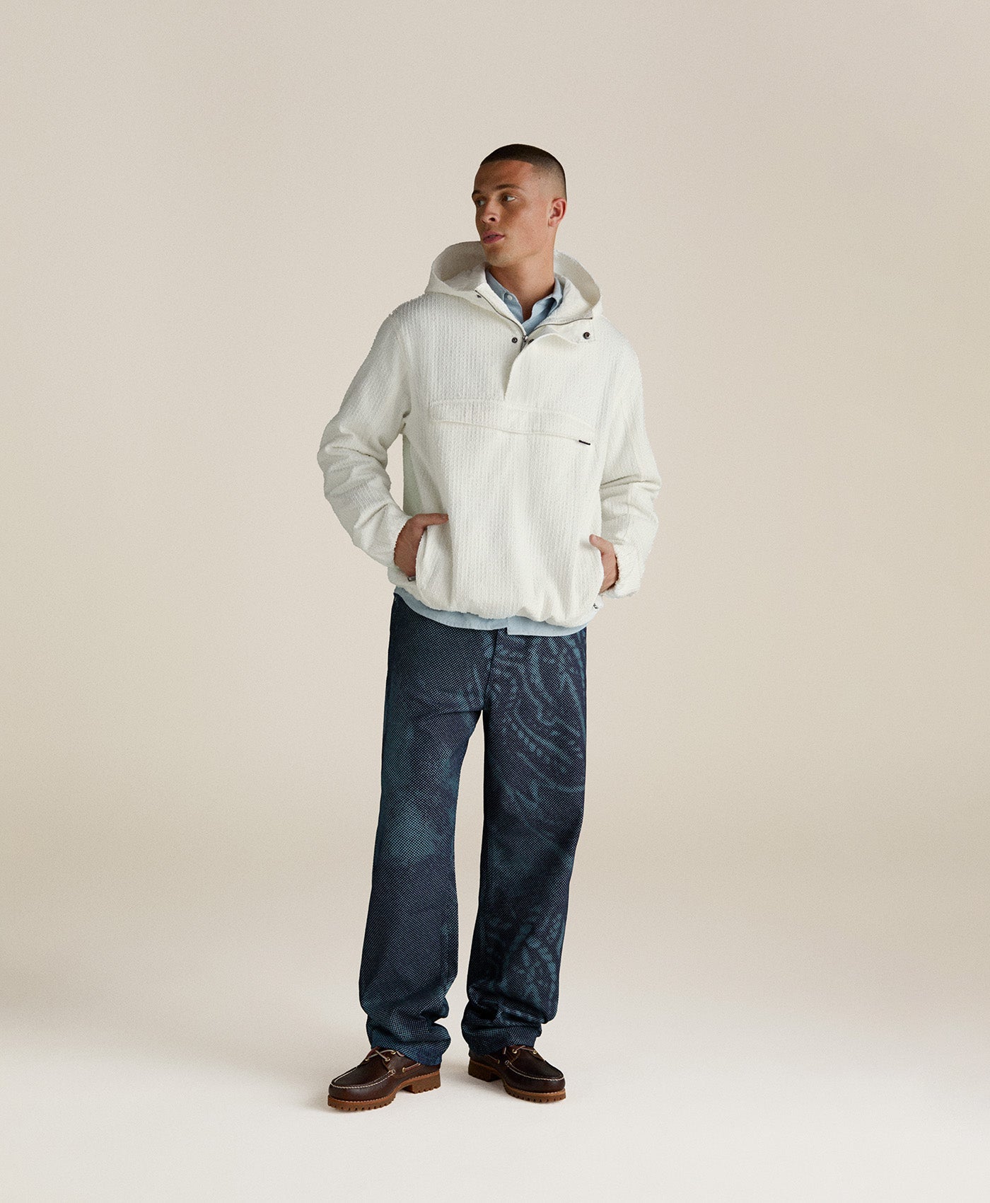 Mid Blue Denim Braids Jeans