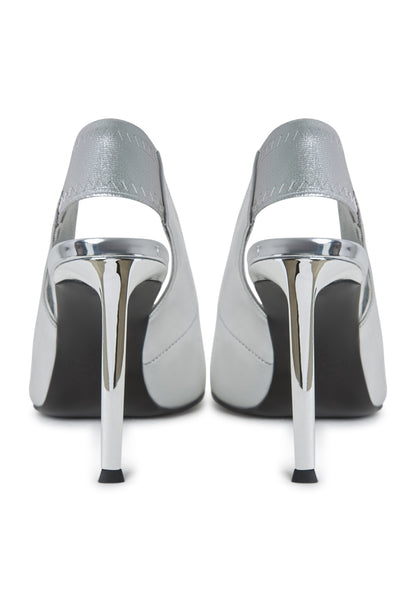 Slingback High Heeled Pumps Patricia - Silver