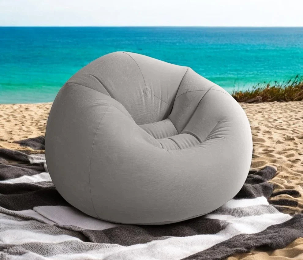 Relax Anywhere – The Waterproof Grey Bean Bag Sofa