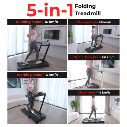 Folding Treadmill | Auto-Incline, Bluetooth, 4.5HP, Warranty